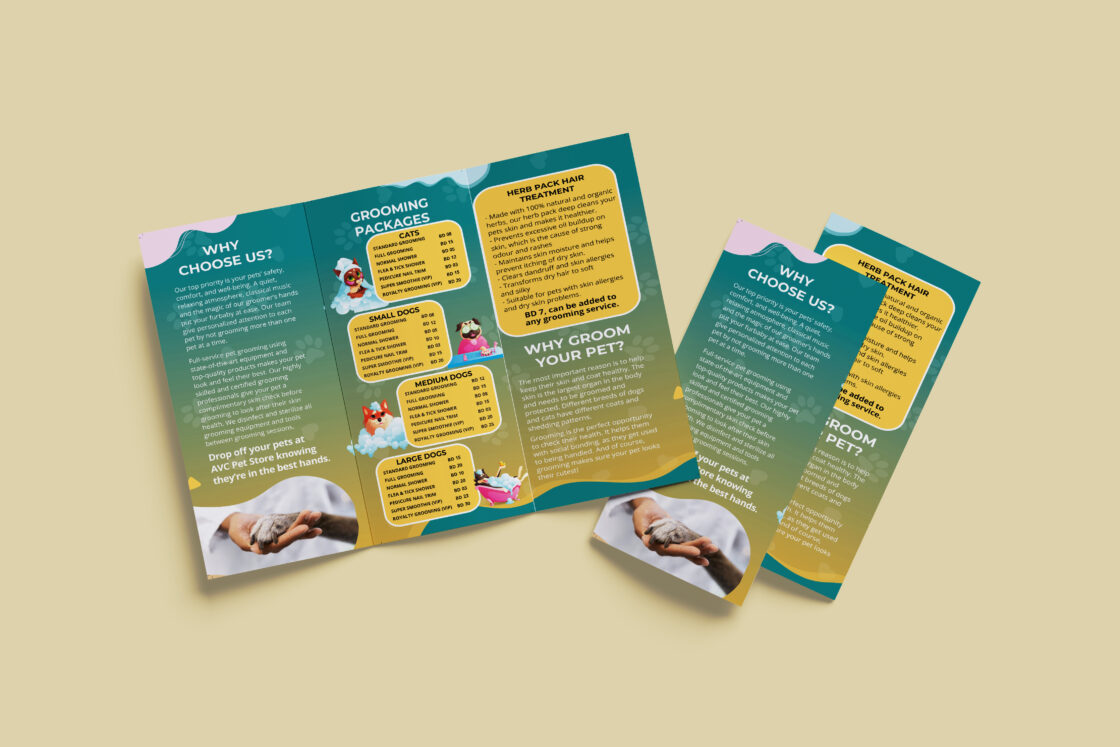 Brochure For A Pet Shop